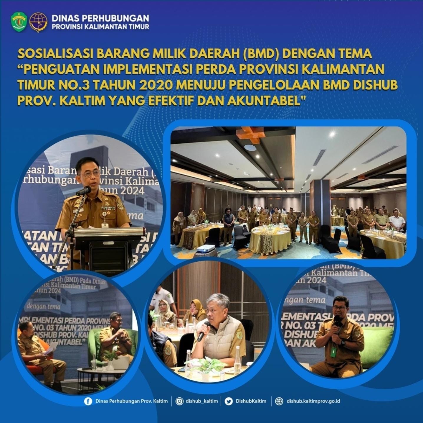 Sosialisasi Barang Milik Daerah (BMD) dengan Tema "Penguatan Implementasi PERDA Provinsi Kalimantan Timur No.3 Tahun 2020 menuju Pengelolaan BMD Dishub Provinsi Kaltim yang Efektif dan Akuntabel