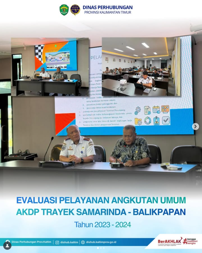 Evaluasi Pelayanan Angkutan Umum AKDP Trayek Samarinda–Balikpapan untuk tahun 2023–2024