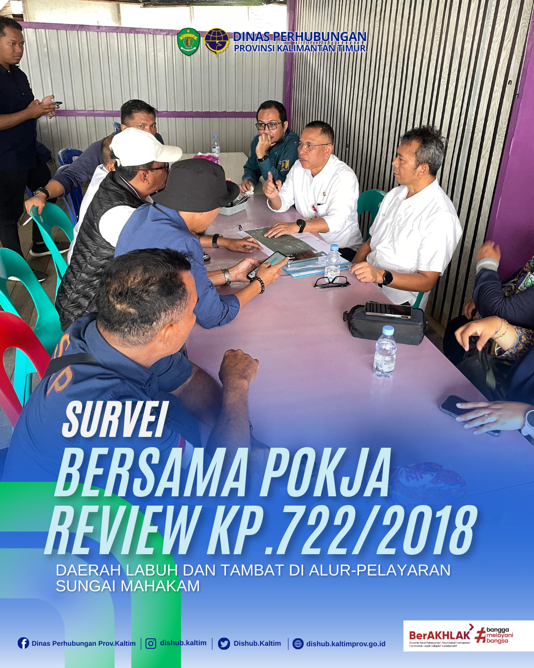 Survei Bersama POKJA Riview KP.722/2018 Daerah Labuh dan Tambat di Alur Pelayaran Sungai Mahakam