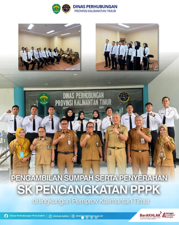Pengambilan Sumpah serta Penyerahan SK Pengangkatan PPPK di Lingkungan Pemrpov Kaltim