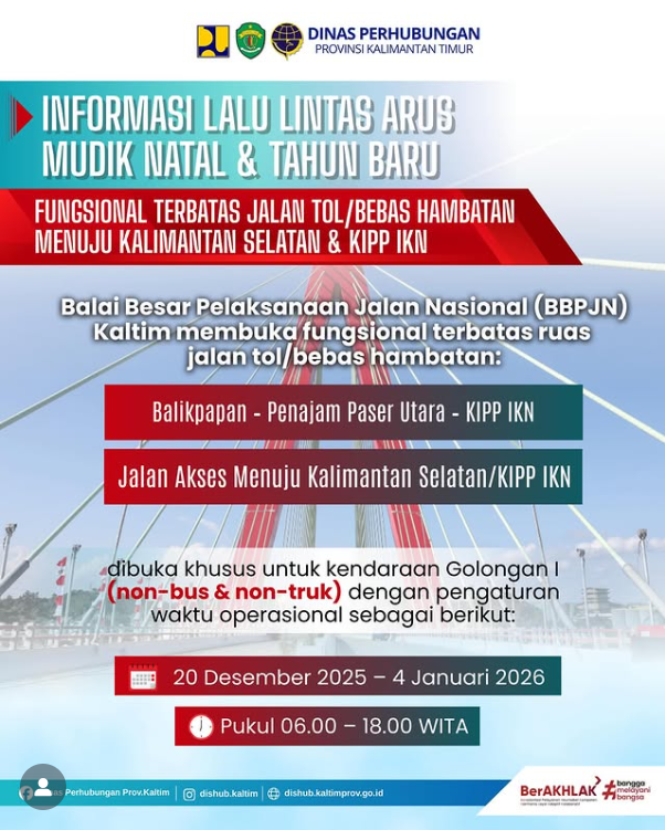 INFORMASI LALU LINTAS ARUS MUDIK NATAL & TAHUN BARU