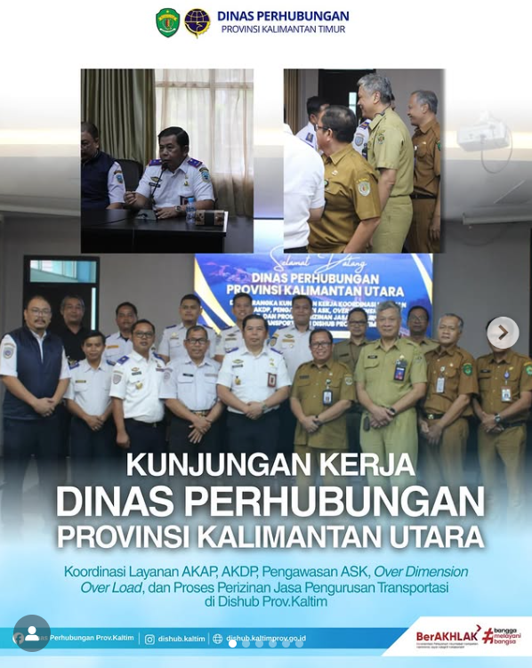 Kunjungan Kerja dari Dinas Perhubungan Provinsi Kalimantan Utara