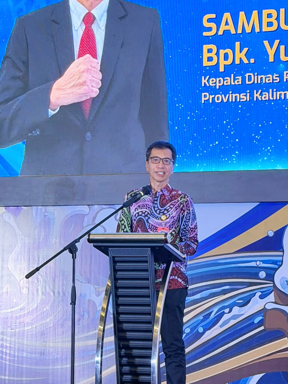 Kepala Dinas Perhubungan Provinsi Kalimantan Timur, Yusliando, menyampaikan sambutan Gubernur Kalimantan Timur pada pembukaan Muswil III DPW ALFI/ILFA Kaltimtara di Hotel Fugo Samarinda.