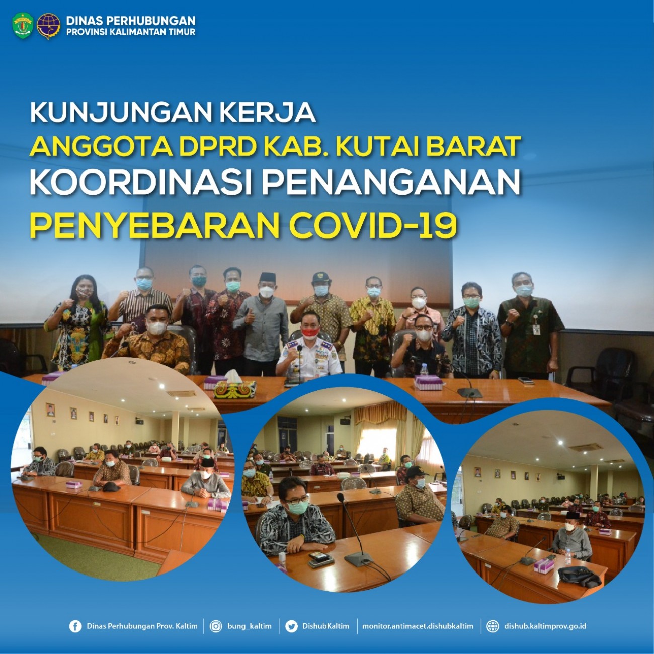 Kunjungan Kerja Anggota DPRD Kab. Kutai Barat dalam rangka Penanganan Penyebaran Covid 19