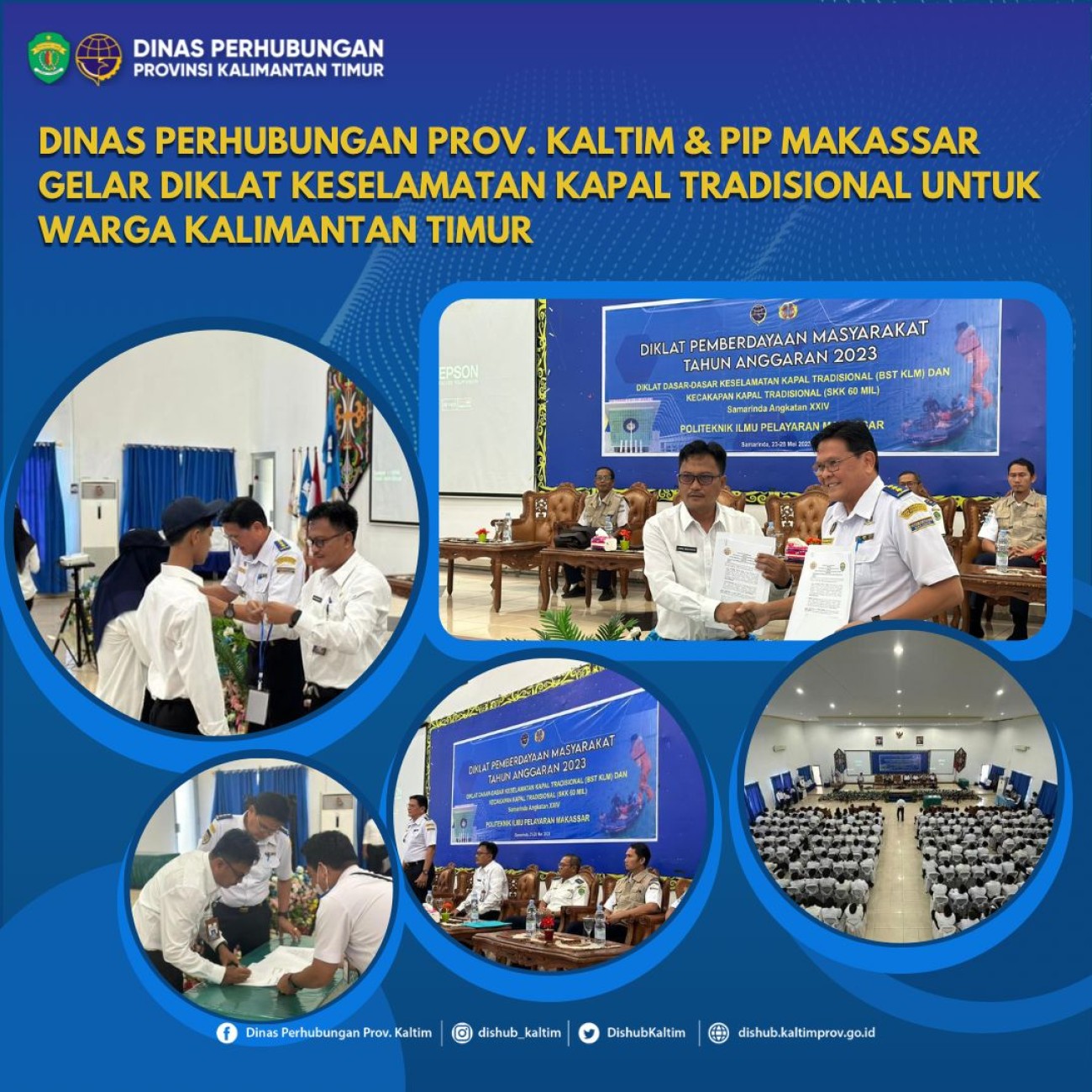 Dinas Perhubungan Provinsi Kaltim & PIP Makassar Gelar Diklat Keselamatan Kapal Tradisional untuk Warga Kaltim