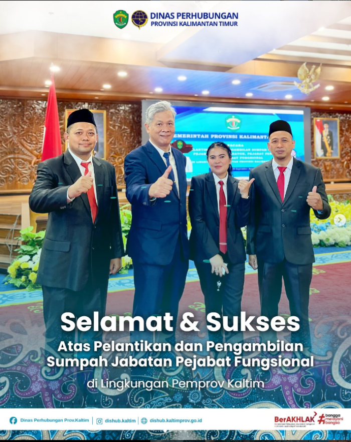 Pelantikan dan Pengambilan Sumpah Jabatan Pejabat Fungsional di Lingkungan Pemprov Kaltim