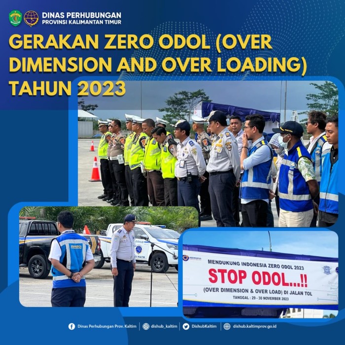 Gerakan Zero ODOL (Over Dimension and Over Loading) Tahun 2023 di Provinsi Kalimantan Timur