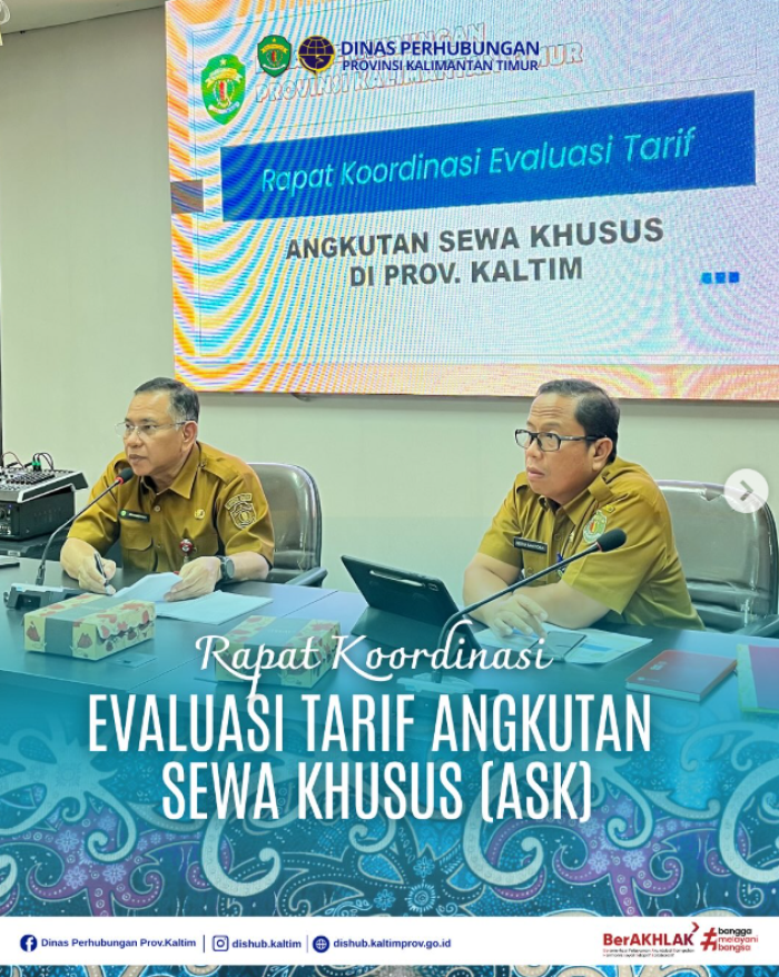 Rapat Koordinasi Evaluasi Tarif Angkutan Sewa Khusus (ASK)