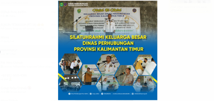 Silaturahmi Keluarga Besar Dinas Perhubungan Provinsi  Kalimantan Timur