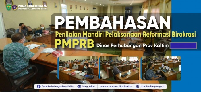 Rapat Pembahasan Hasil Penilaian Kegiatan PMPRB di Lingkungan Dishub Prov. Kaltim