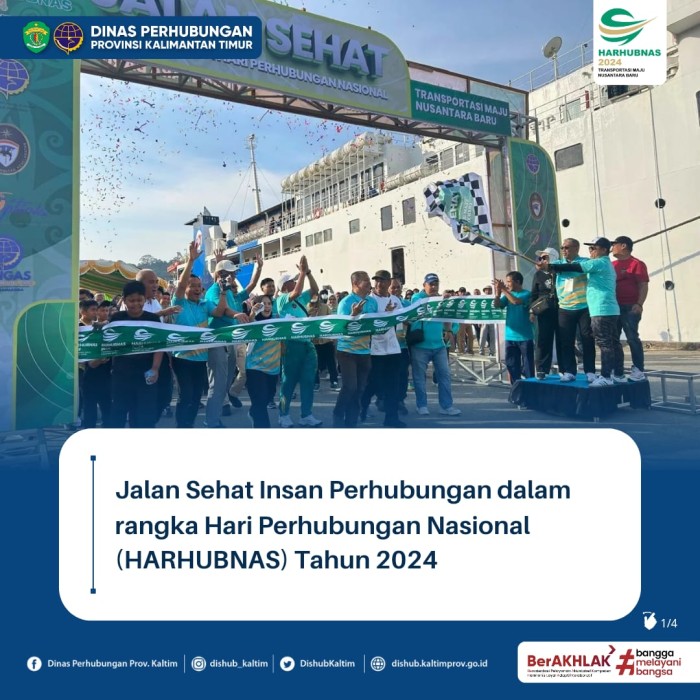 Jalan Sehat Insan Perhubungan dalam rangka Hari Perhubungan Nasional (HARHUBNAS) Tahun 2024