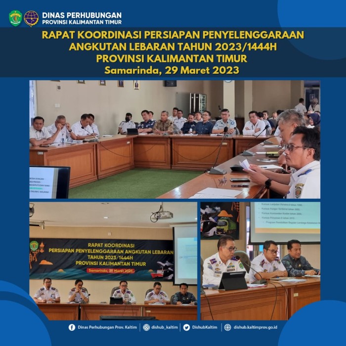 Rapat Koordinasi Persiapan Penyelenggaraan Angkutan Lebaran Tahun 2023/1444H Provinsi Kalimantan Timur